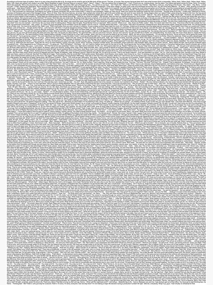 The Entire Bee Movie Script HD