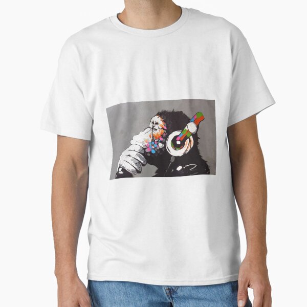 Item preview, Banksy DJ Monkey Thinker with Headphones designed and sold by bufumofo.