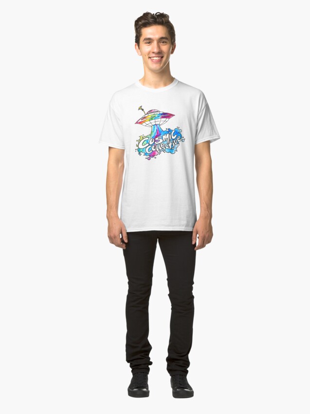 Alternate view of the Cosmic Space Ship Classic T-Shirt