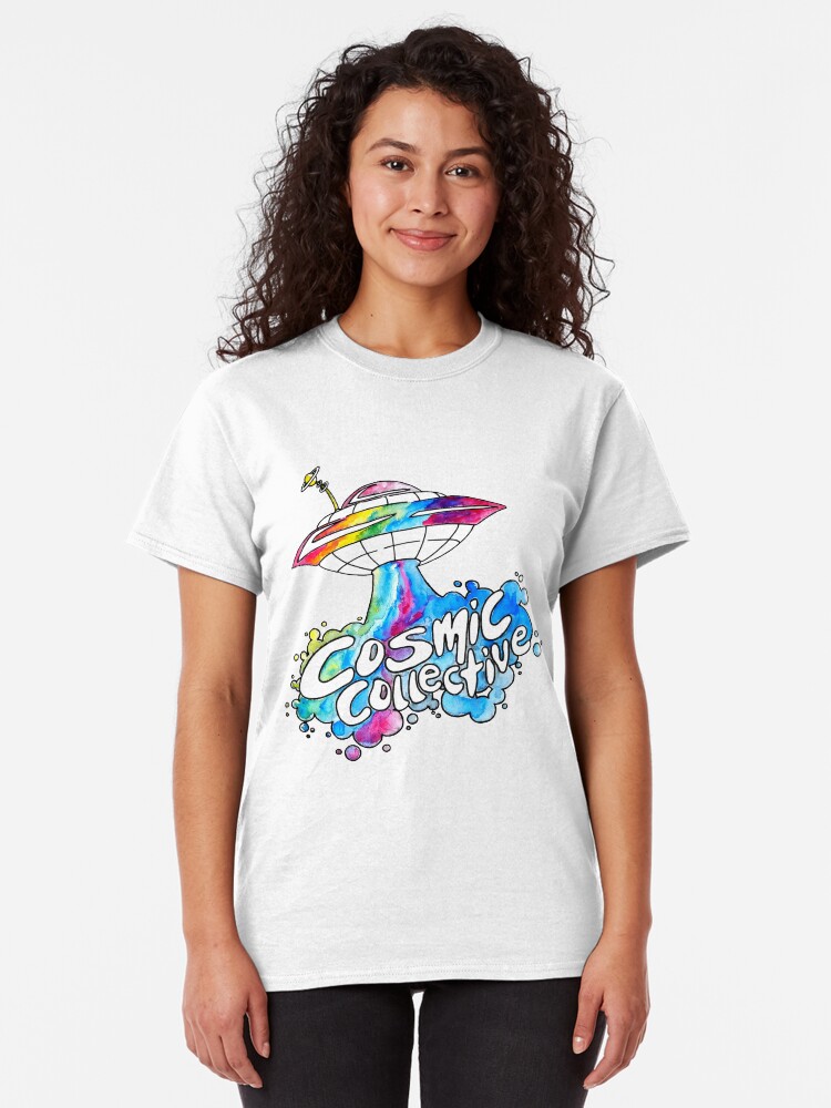 Alternate view of the Cosmic Space Ship Classic T-Shirt