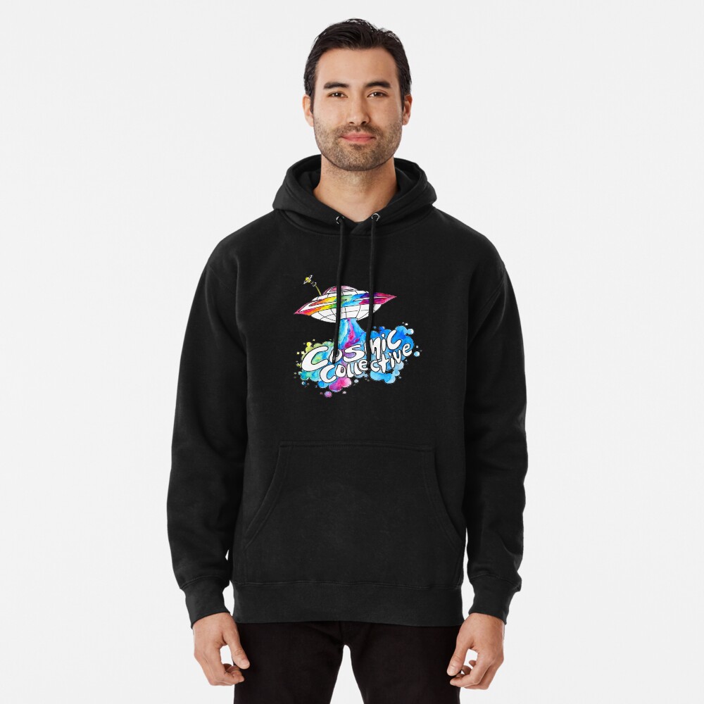 the Cosmic Space Ship Pullover Hoodie
