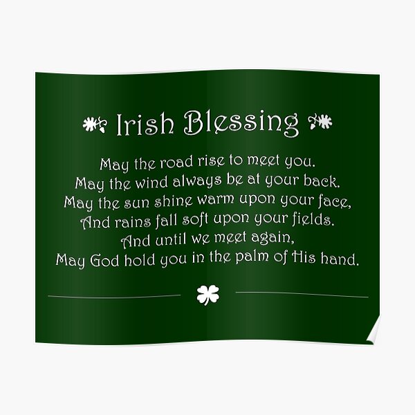 Irish Blessing Poster