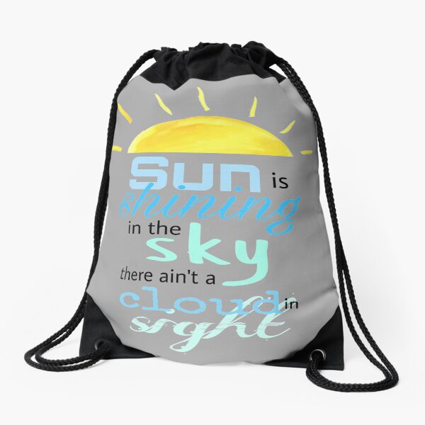 Mr. Blue Sky Drawstring Bag