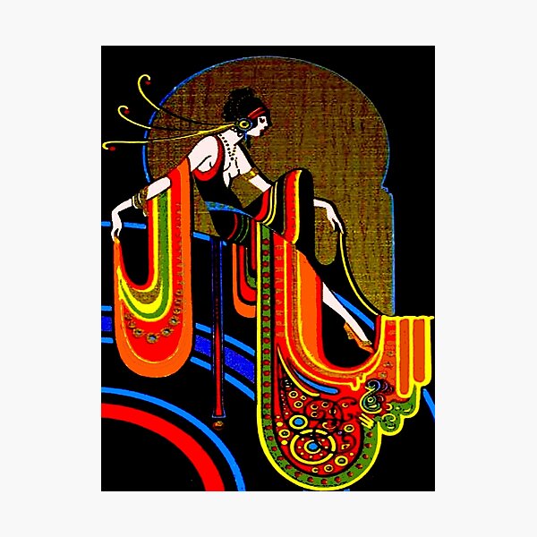 Item preview, FLAPPER : Vintage Pinup Beauty Print designed and sold by posterbobs.