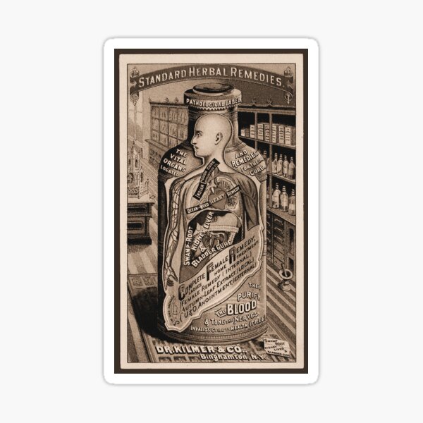 Item preview, Vintage Dr. Kilmer's Standard Herbal Remedies Ad (sepia) designed and sold by VintageCrash.