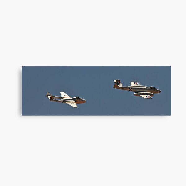 Beginnings of the Jet Age, Vampire & Meteor Canvas Print