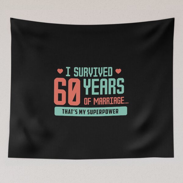 Item preview, I Survived 60 Years Of Marriage gift idea designed and sold by SimonGs.