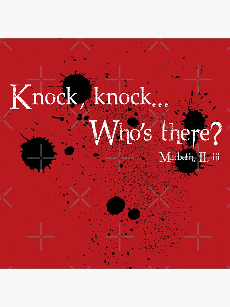 Sticker for Sale mit Knock Knock - Shakespeare Macbeth - Aufkleber von  Justin Klett