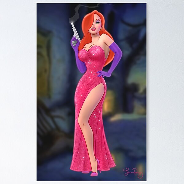 Anime Cartoon Jessica Rabbit Poster Wall Art Picture Print Canvas Art  Painting Modern Home Living Room Decoration Poster (12x18inch(30x45cm),No