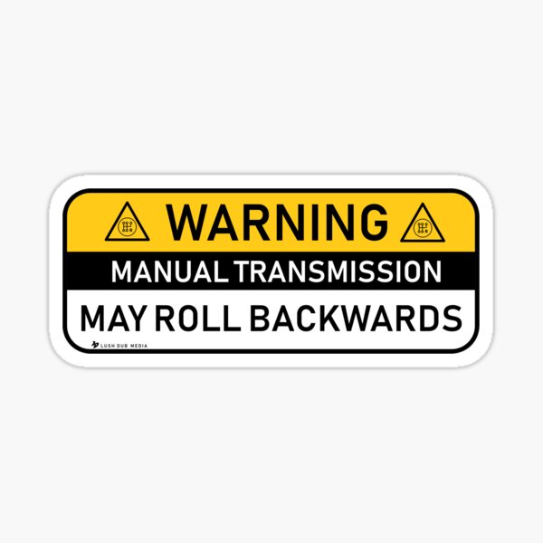 Warnung - Schaltgetriebe Sticker