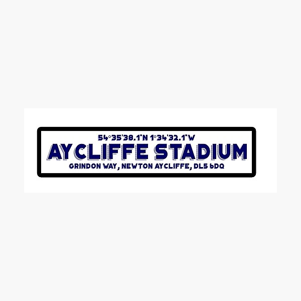 Item preview, Aycliffe Stadium Street Sign designed and sold by stoopidstu.
