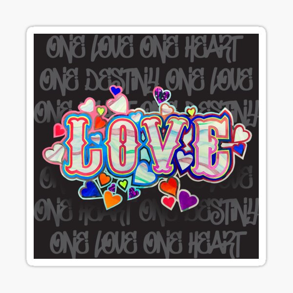 One Love, One Heart, One Destiny ~ Bob Marley Sticker