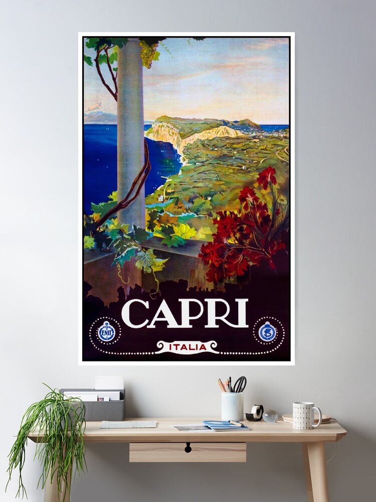 Capri Italy, Vintage Travel Poster