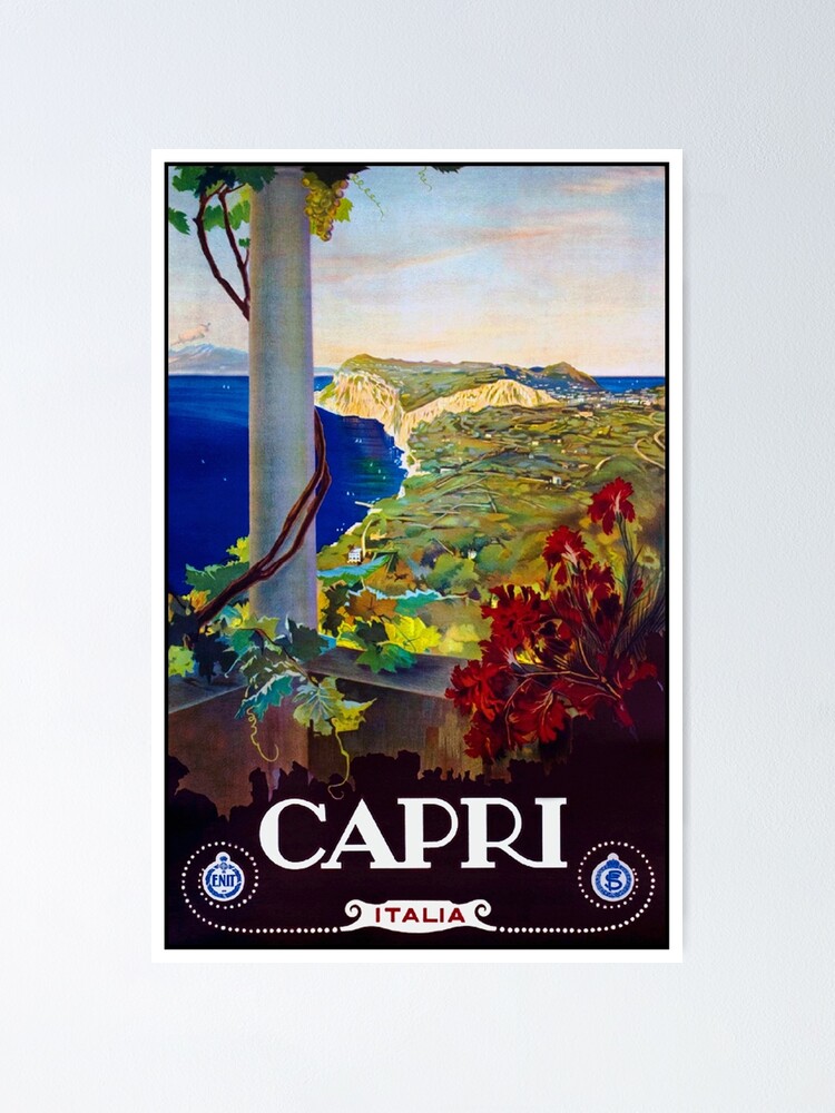 Capri Italy, Vintage Travel Poster