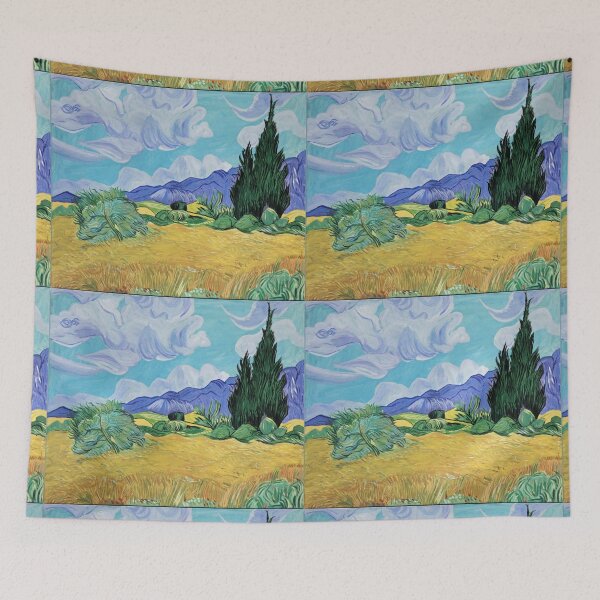 Item preview, Van Gogh art acrylic reproduction Wheat Field with Cypresses designed and sold by naturematters.