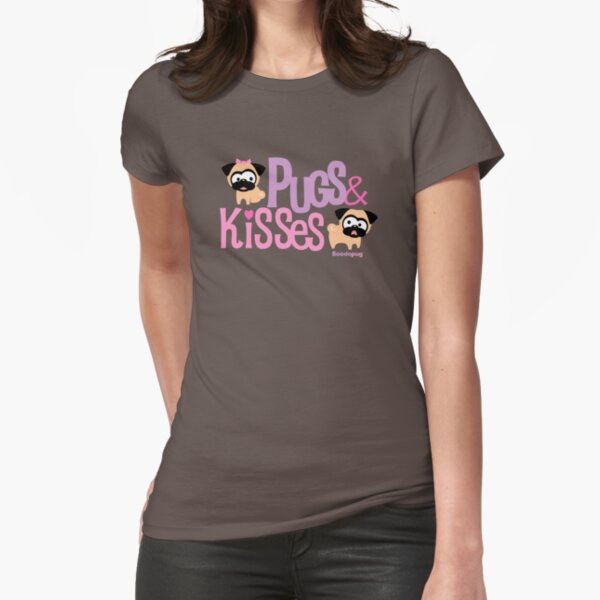 Pugs & Kisses Logo Fitted T-Shirt