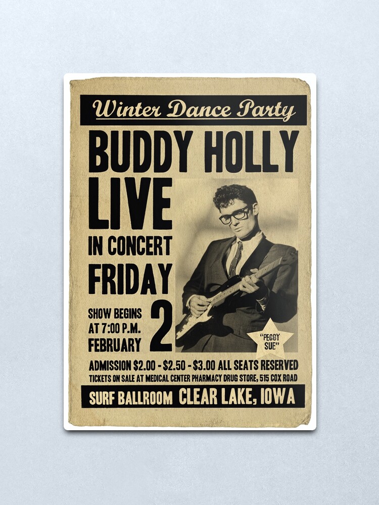 Buddy Holly Metal Wall Sign