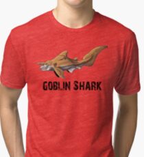 Goblin Shark - Goblin Shark Shirt - Goblin Shark Drawing - Shark - Shark Shirt - Shark Drawing - Marine Biologist Gift Tri-blend T-Shirt