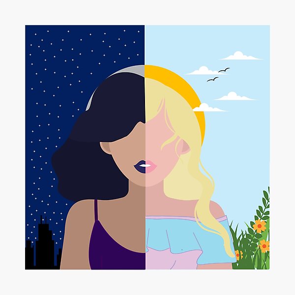 Vista previa del artículo con la obra «Luna y Sol», diseñado y vendido por tylerolivia.
