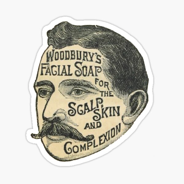 Item preview, Woodbury Facial Soap Vintage Mustache Ad designed and sold by VintageCrash.
