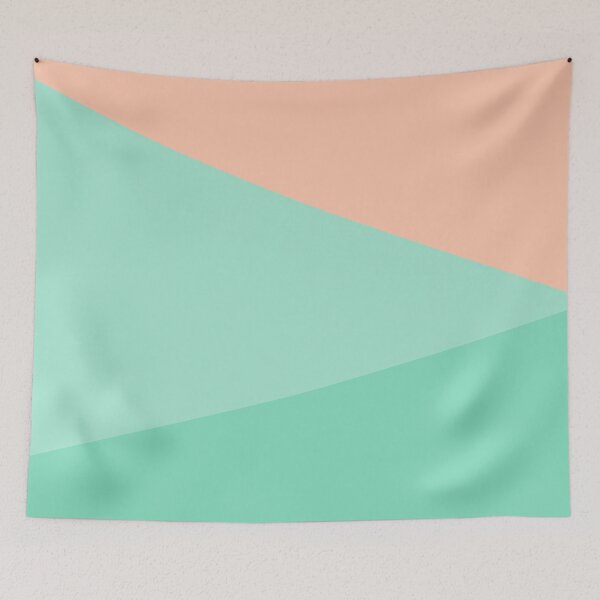 Item preview, Color Jag in Pale Jade and Pale Coral Blush  designed and sold by kierkegaard.