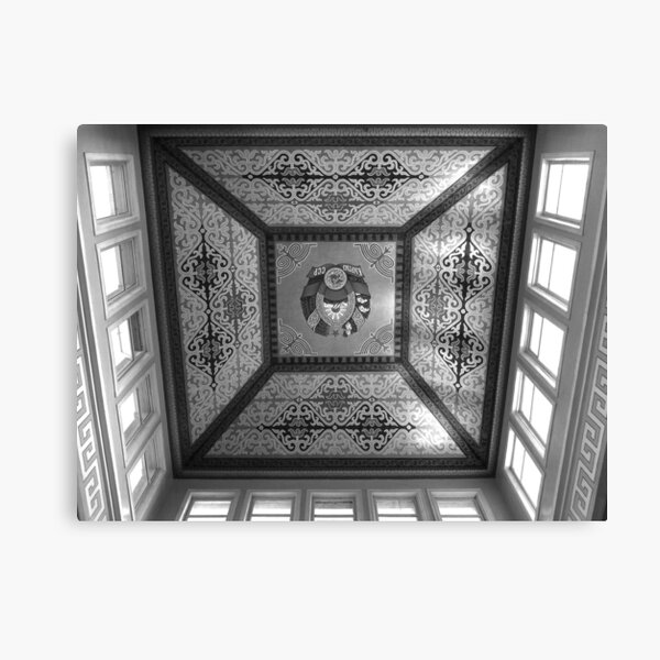 Bishkek Station - dome ceiling (B&W) Canvas Print