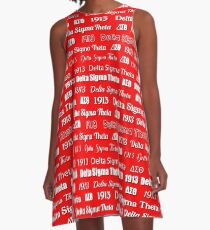 Delta Sigma Theta - Typografie A-Linien Kleid
