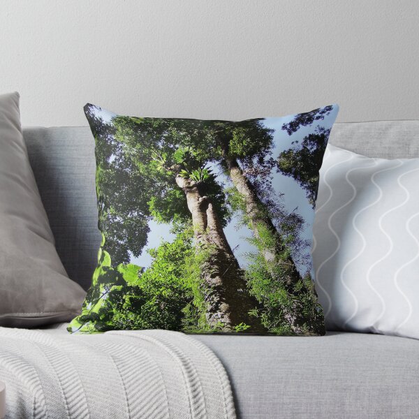 Rainforest Giants Throw Pillow