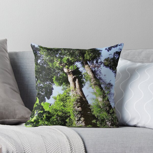 Rainforest Giants Throw Pillow