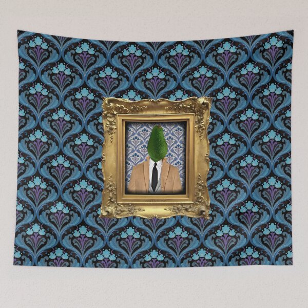 Item preview, Avocado Man in Vintage Frame designed and sold by FaceTheStrange.