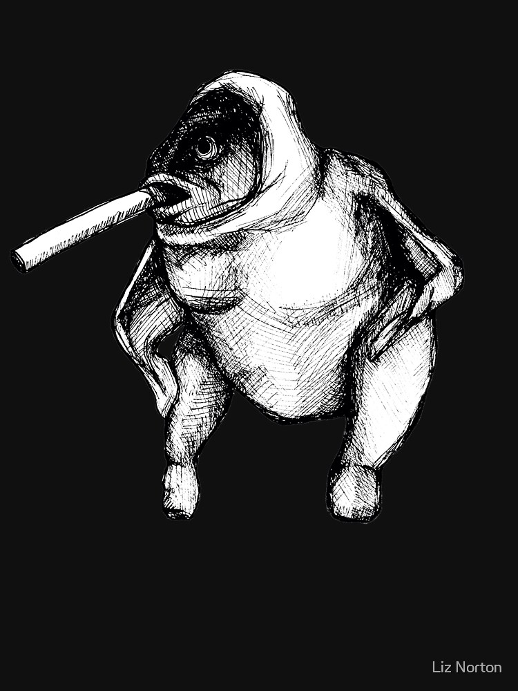 "Fish in a Chicken Smoking a Cigarette" Tshirt for Sale by lizn9842