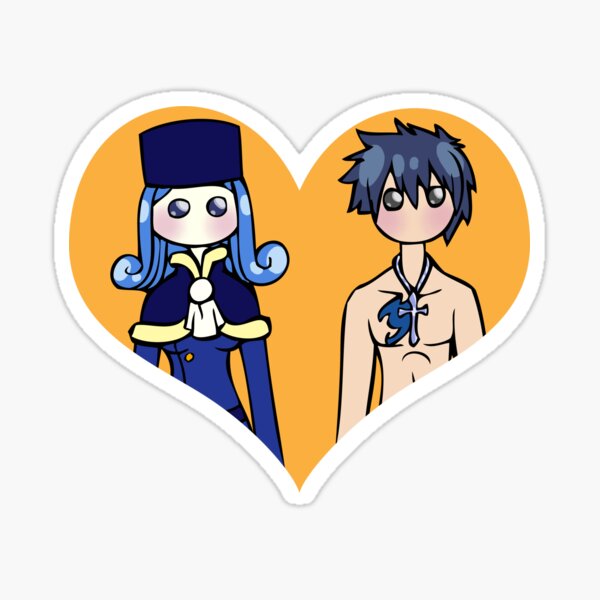Juvia and Gray - shipping dolls Sticker