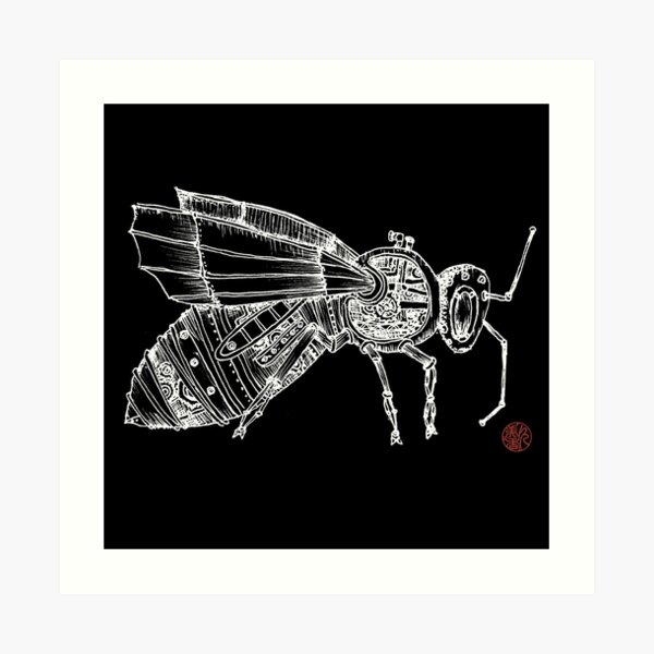 Steampunk Fly Art Print