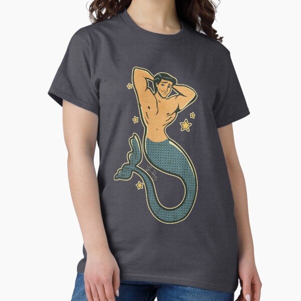 Item preview, Merman Prince Eric Vintage Sailor Style Tattoo designed and sold by simonpovani.