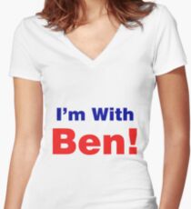 Camiseta entallada de cuello en V Estoy con Ben Carson 2016