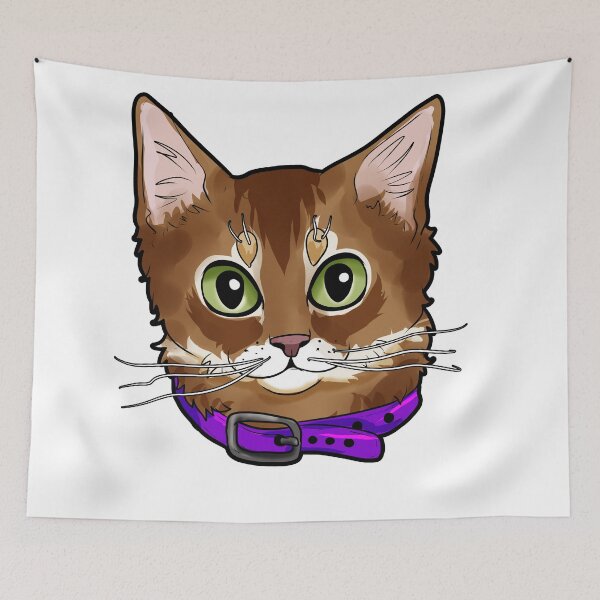 Item preview, Somali cat face Kitty Cats cool comic funny love designed and sold by Moonpie90.