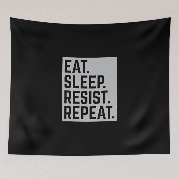 Item preview, "Eat Sleep Resist Repeat" Resistance Sticker designed and sold by blacklives.