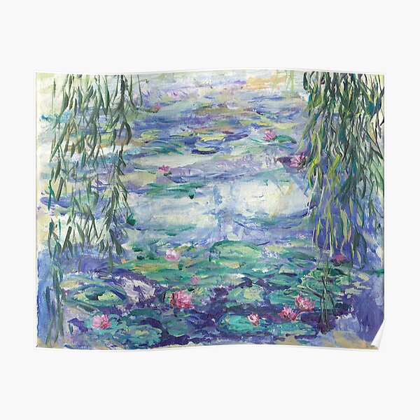 Lillies Over the Pond Poster