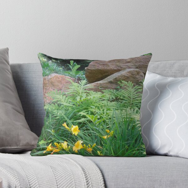 Item preview, Cinnamon Fern and Boulder Garden designed and sold by ginawaltersdorf.