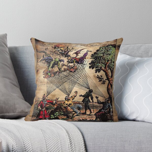 Medieval Spirit Minstrels Throw Pillow