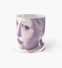 Mädchen mit einer Perle Ohrringe Tasse
