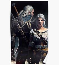 Ciri & Geralt Witcher 3 Art Poster
