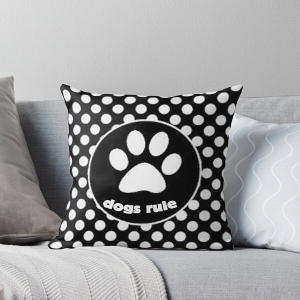 Item preview, Dogs Rule Polka Dots and Paw Print designed and sold by SerpentSkyArts.