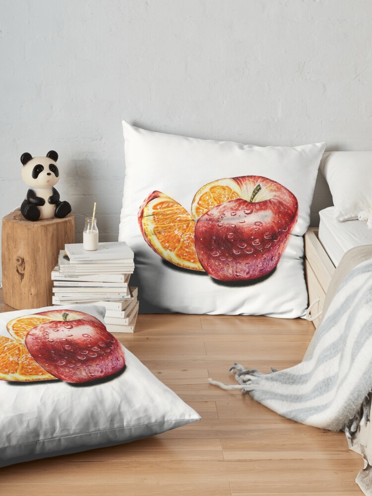 Alternate view of Freakonomics (Color pencil drawing) Floor Pillow