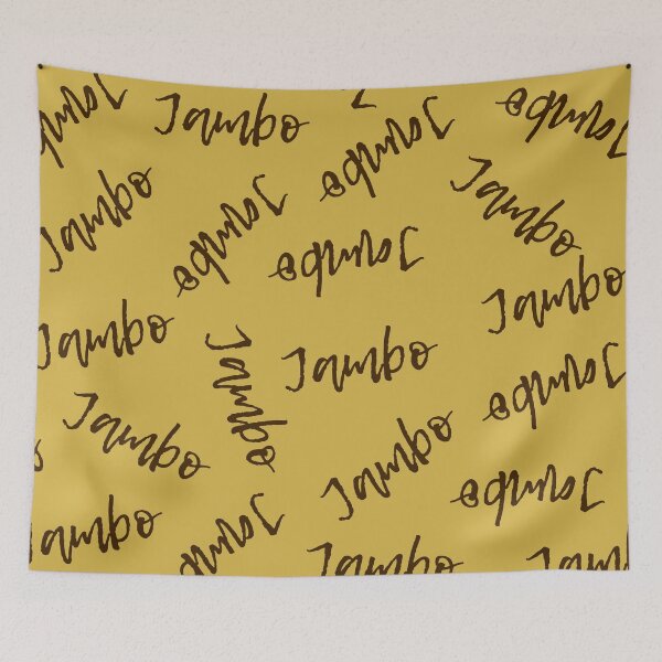 Item preview, Jambo (Brown on Tan) - Africa Swahili Quote designed and sold by TimorousEclectc.
