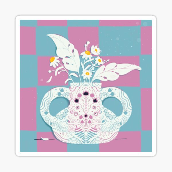 Happy vase Sticker