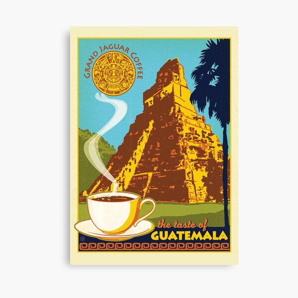 Vintage Guatemala Poster Canvas Print