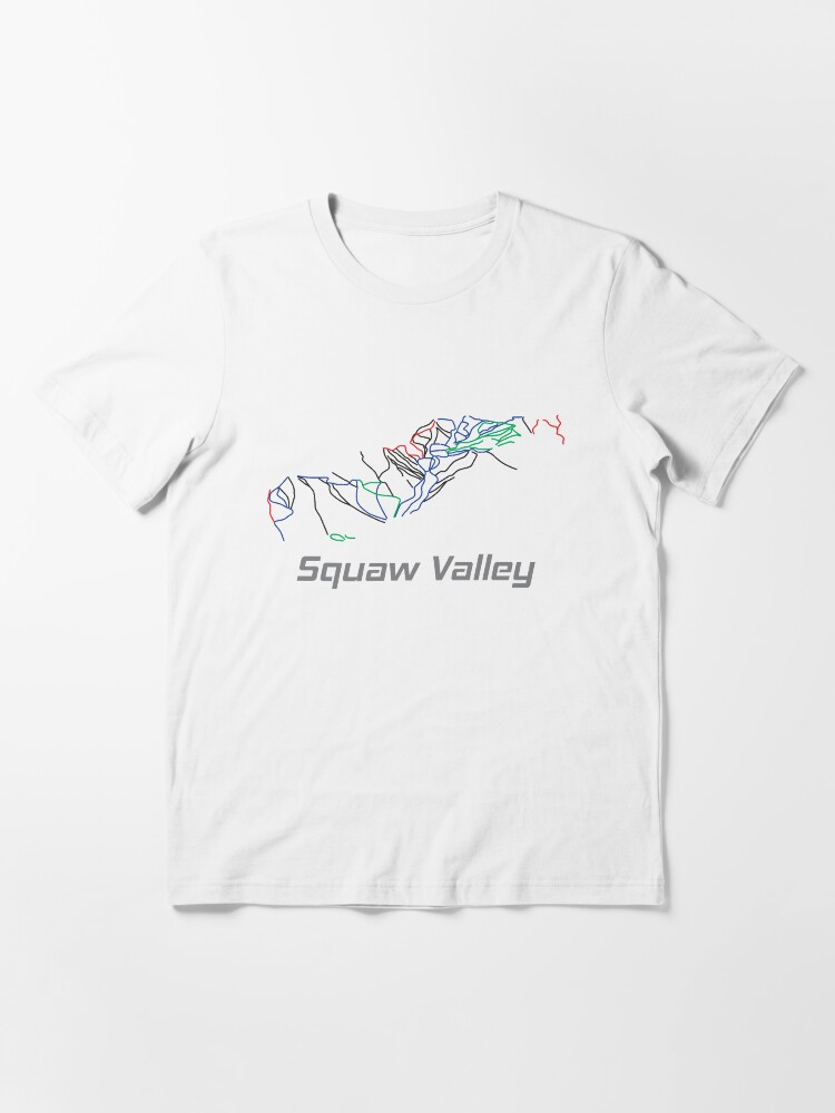 Alternate view of Squaw Valley California Ski Pist Map - Winter Vacation Gift Essential T-Shirt
