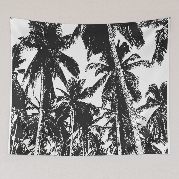 Item preview, Black and White Palm Trees in a Bold Posterised Design designed and sold by NigelSutherland.