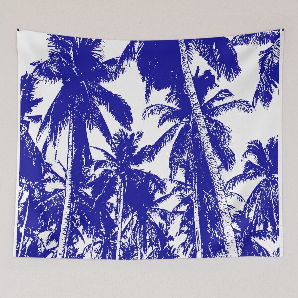 Item preview, Blue Palm Trees in a Bold Posterised Design designed and sold by NigelSutherland.